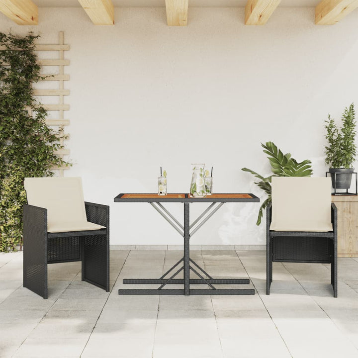 Bistrogrupp Med Dynor 3 Delar Beige Konstrotting