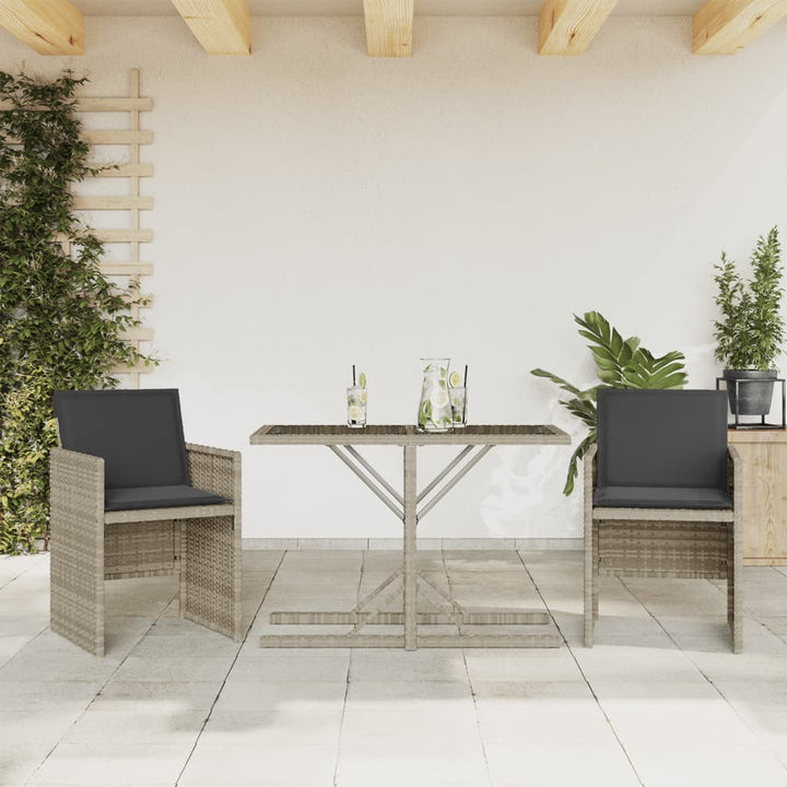 Bistrogrupp Med Dynor 3 Delar Beige Konstrotting