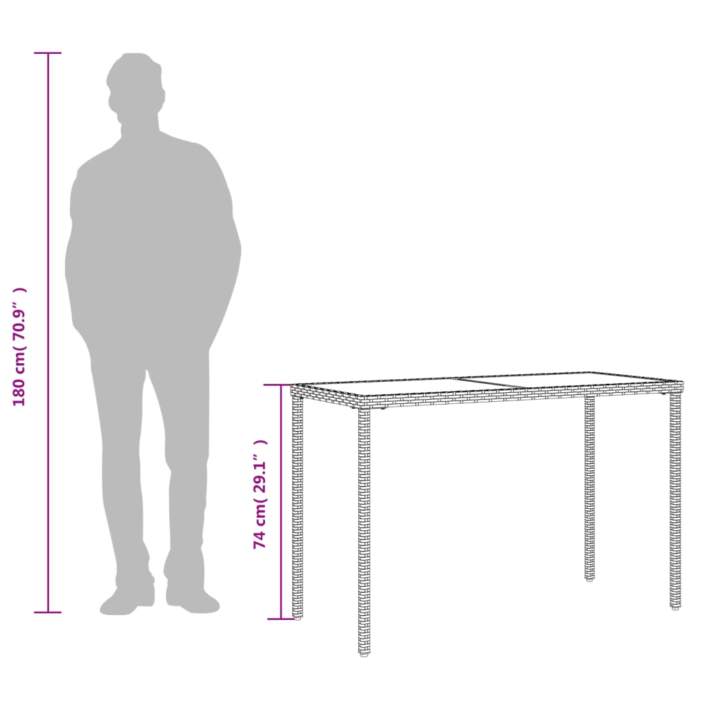 Trädgårdsbord Med Skiva 115X54X74 Cm Konstrotting