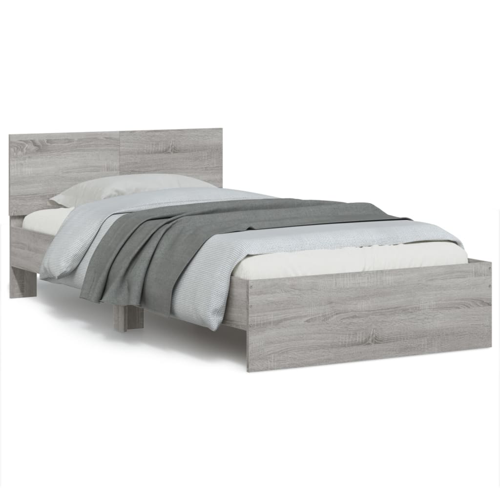 Sängram Med Huvudgavel Och Led Sonoma-Ek