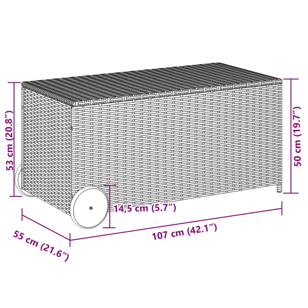 Dynbox På Hjul 190L Konstrottning