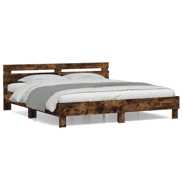 Sängram Med Huvudgavel Konstruerat Trä