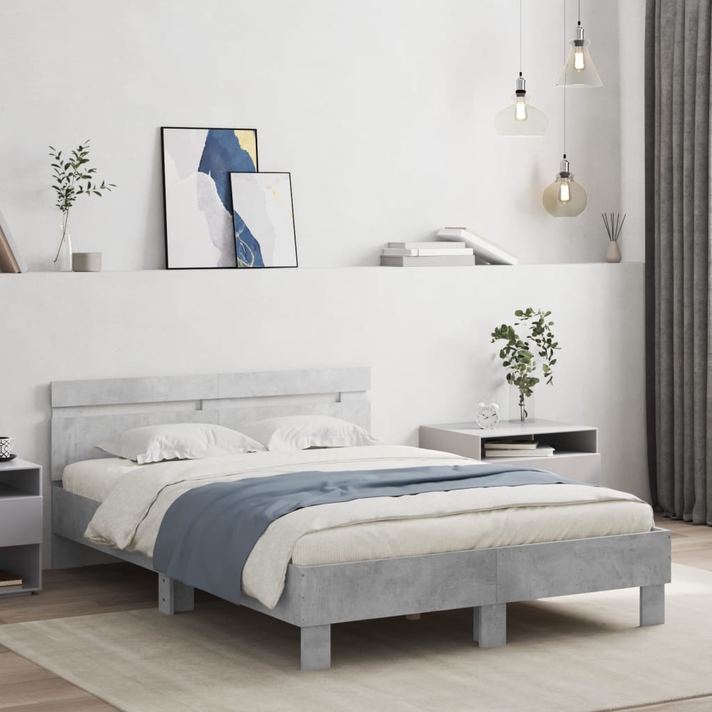 Sängram Med Huvudgavel Och Leds Sonoma-Ek
