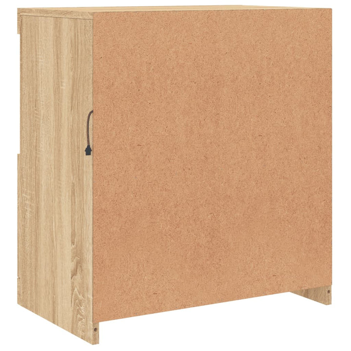 Skänk Med Led-Belysning Sonoma-Ek 60,5X37X67 Cm