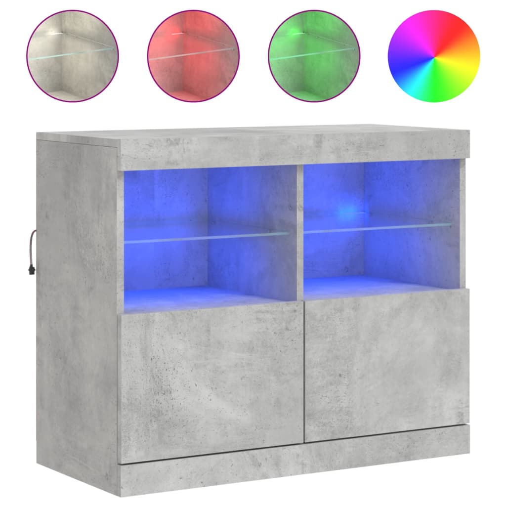 Skänk Med Led-Belysning 81X37X67 Cm