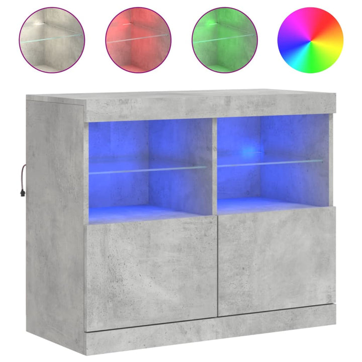 Skänk Med Led-Belysning 81X37X67 Cm