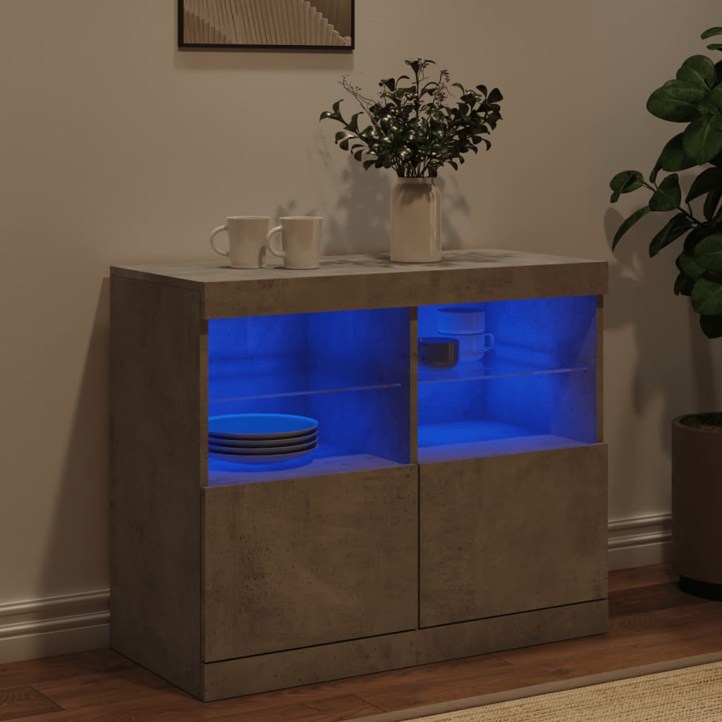 Skänk Med Led-Belysning 81X37X67 Cm