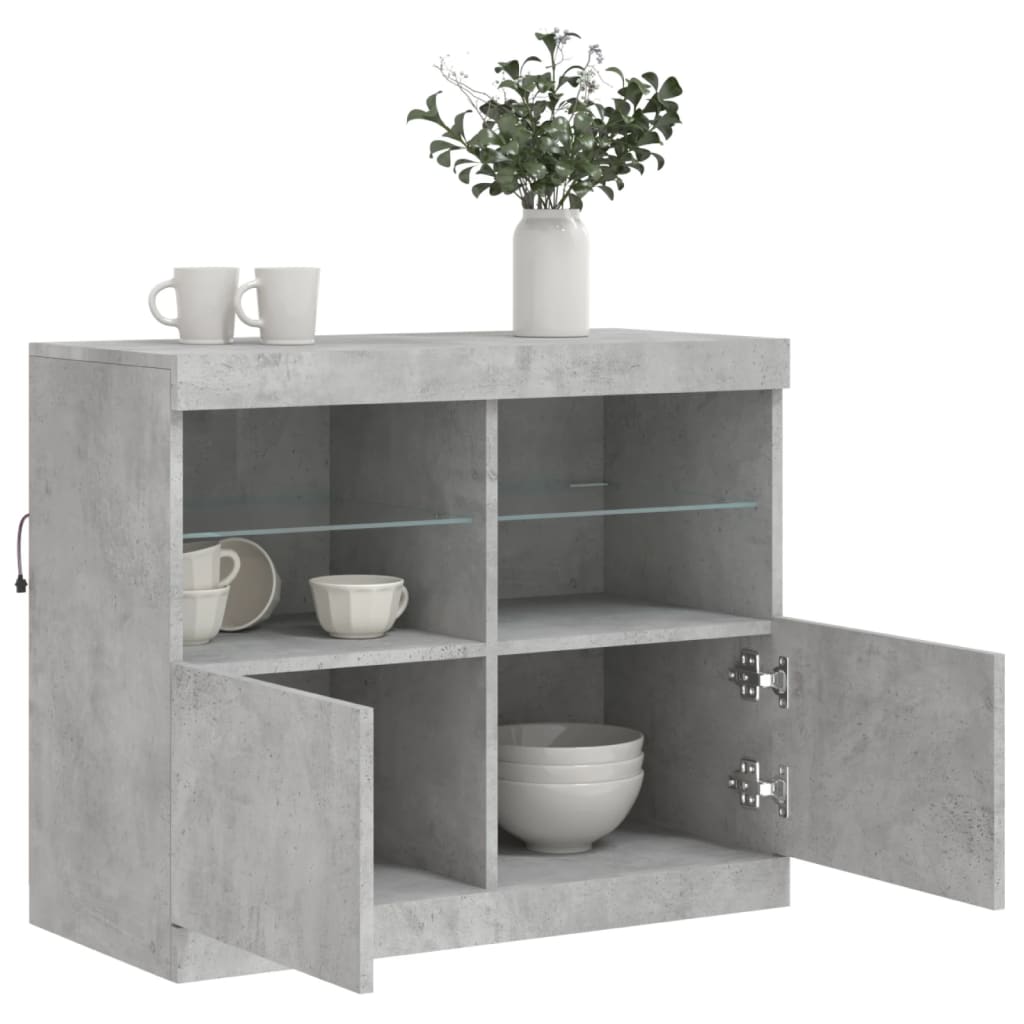 Skänk Med Led-Belysning 81X37X67 Cm