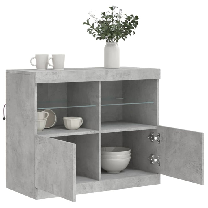 Skänk Med Led-Belysning 81X37X67 Cm