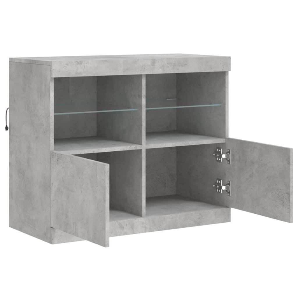 Skänk Med Led-Belysning 81X37X67 Cm