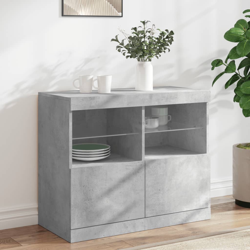 Skänk Med Led-Belysning 81X37X67 Cm
