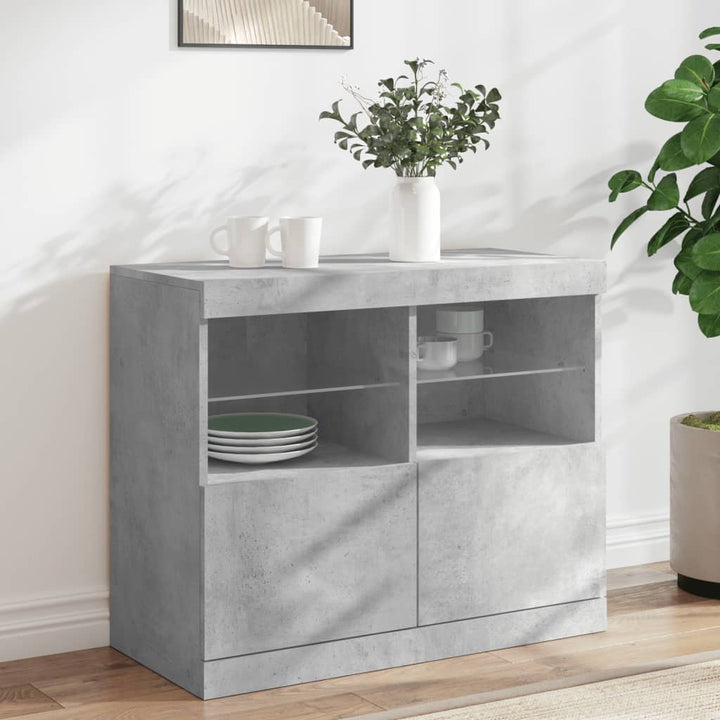 Skänk Med Led-Belysning 81X37X67 Cm