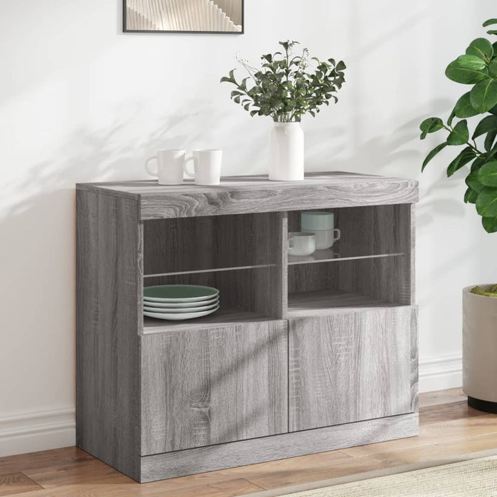 Skänk Med Led-Belysning 81X37X67 Cm