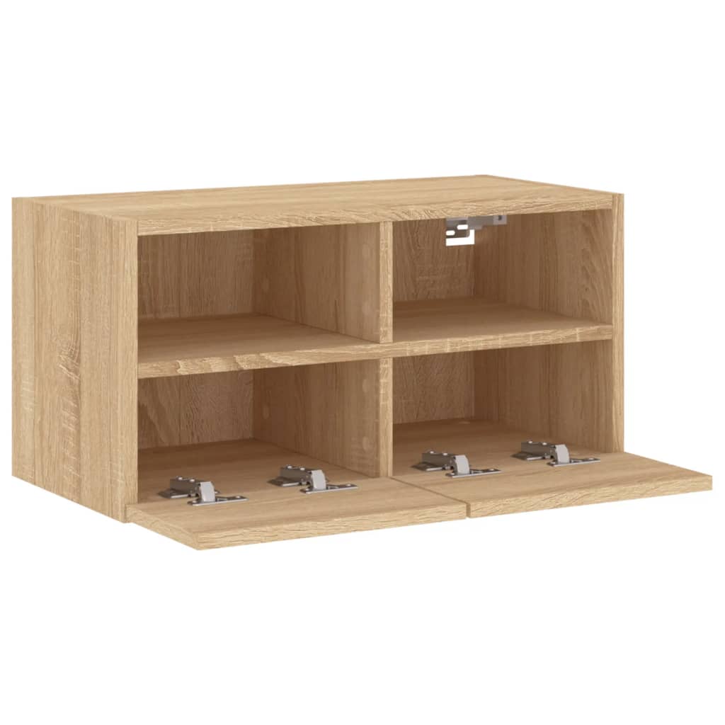 Väggmonterad Tv-Bänk Sonoma-Ek 60X30X30 Cm Konstruerat Trä