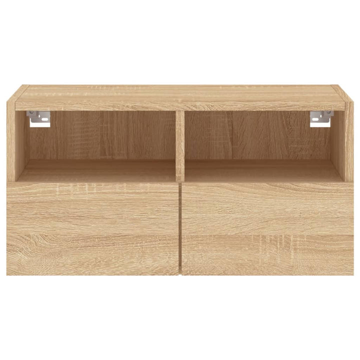 Väggmonterad Tv-Bänk Sonoma-Ek 60X30X30 Cm Konstruerat Trä