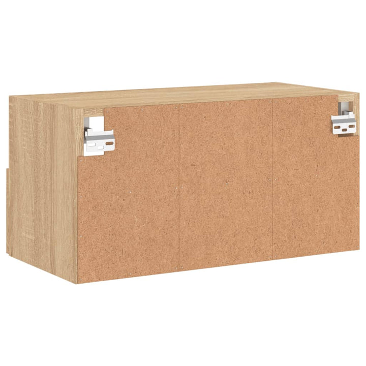 Väggmonterad Tv-Bänk Sonoma-Ek 60X30X30 Cm Konstruerat Trä
