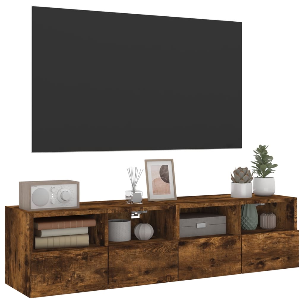 Väggmonterad Tv-Bänk 2 St 60X30X30 Cm