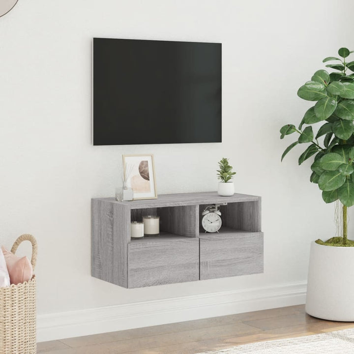 Väggmonterad Tv-Bänk 60X30X30 Cm Konstruerat Trä