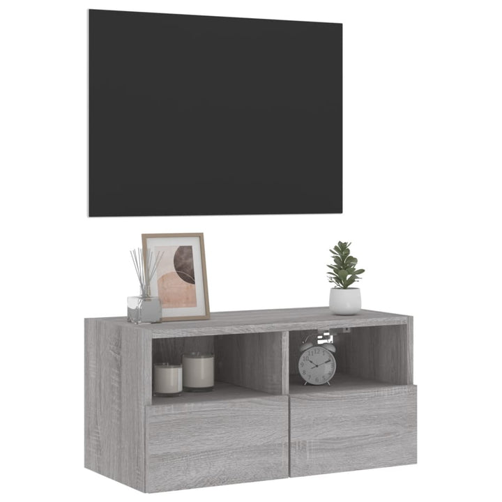 Väggmonterad Tv-Bänk 60X30X30 Cm Konstruerat Trä