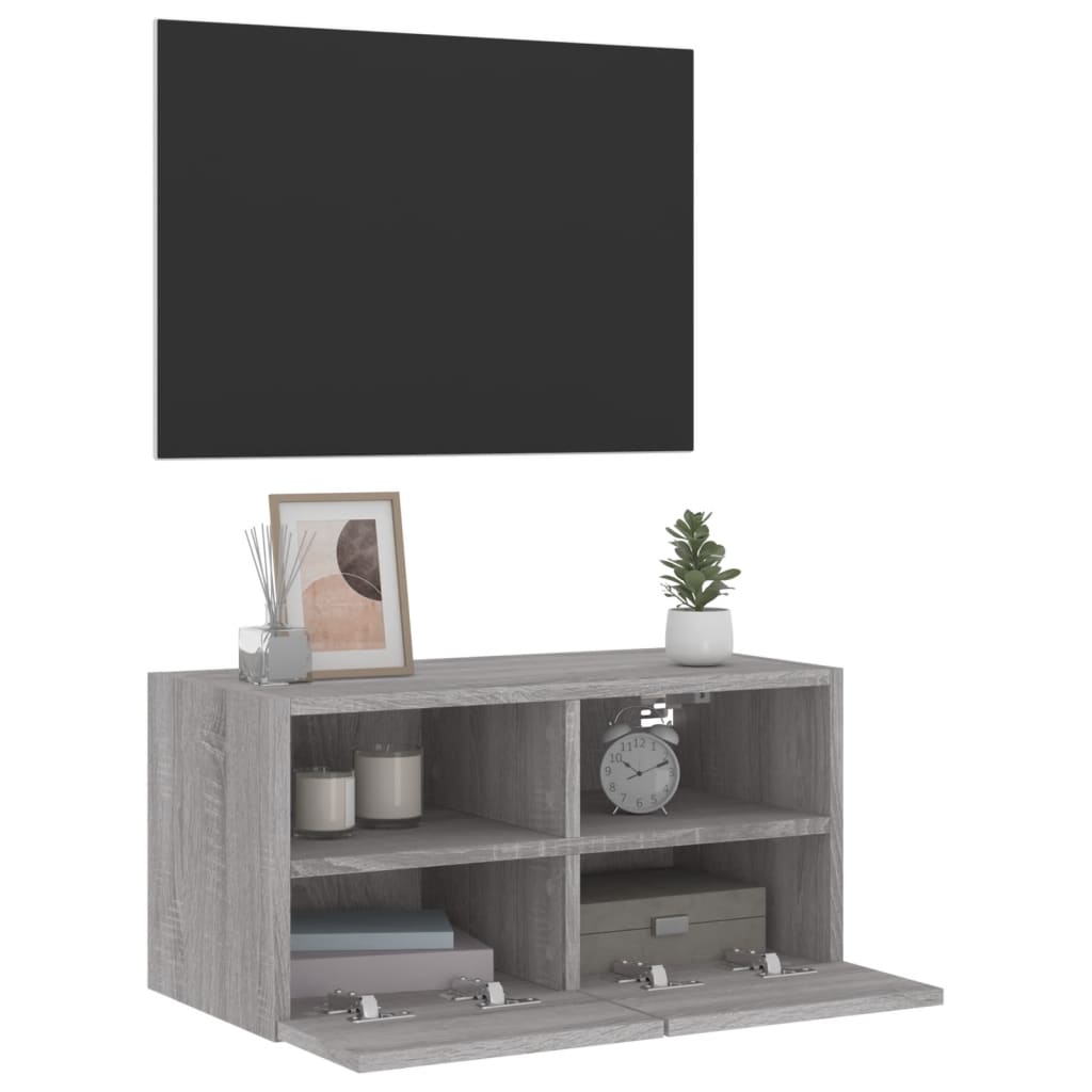 Väggmonterad Tv-Bänk 60X30X30 Cm Konstruerat Trä