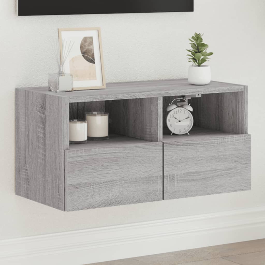 Väggmonterad Tv-Bänk 60X30X30 Cm Konstruerat Trä