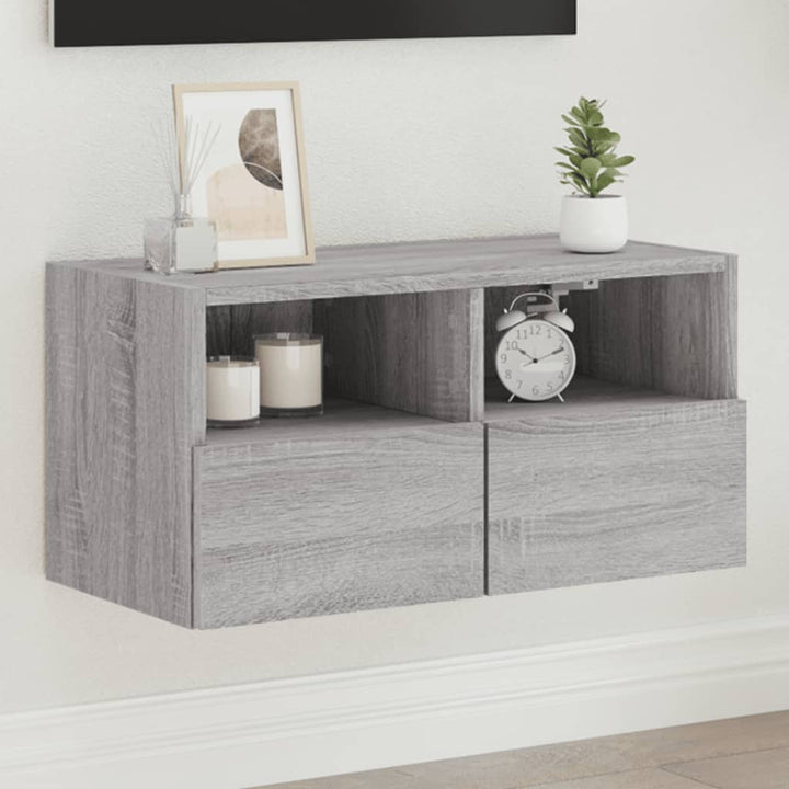 Väggmonterad Tv-Bänk 60X30X30 Cm Konstruerat Trä