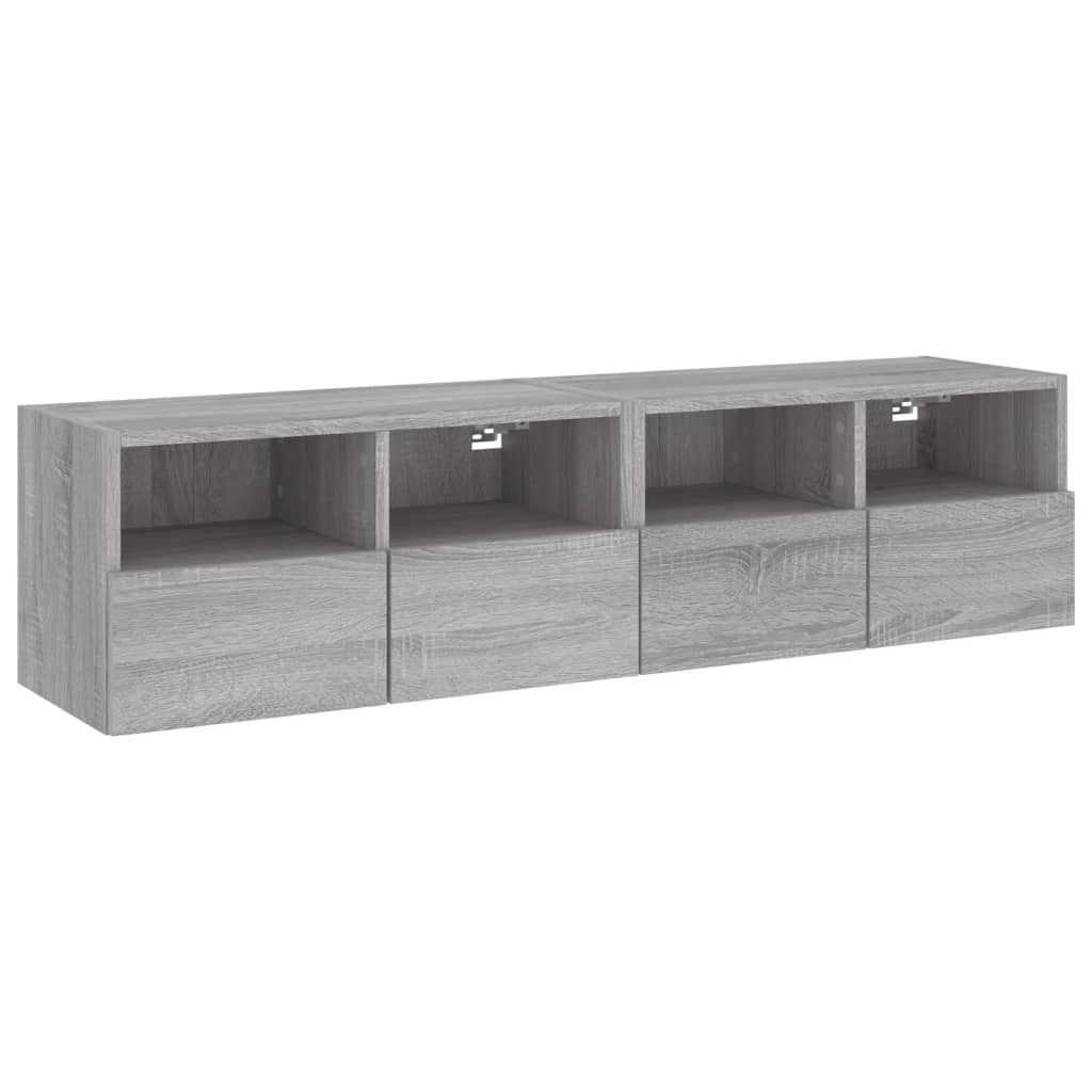 Väggmonterad Tv-Bänk 2 St 60X30X30Cm Konstruerat Trä
