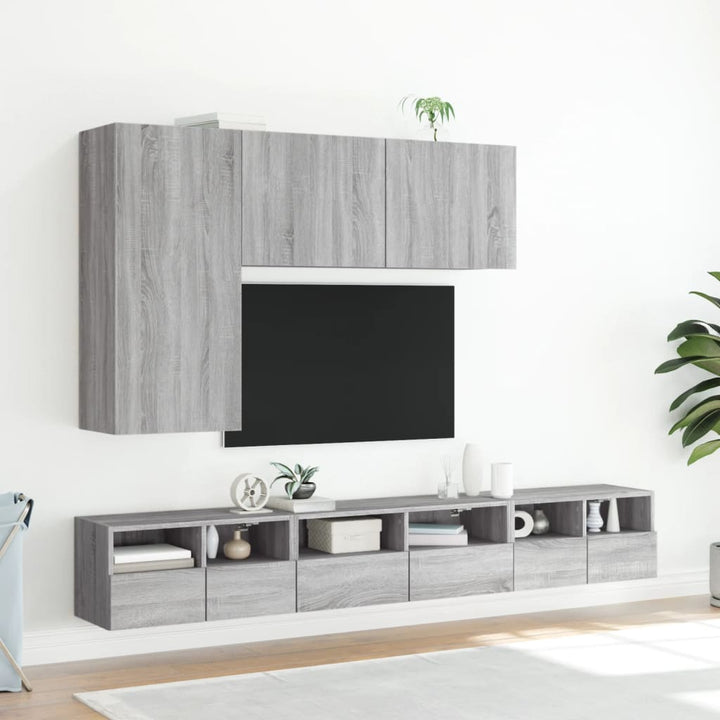 Väggmonterad Tv-Bänk 2 St 60X30X30Cm Konstruerat Trä