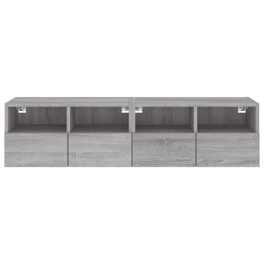Väggmonterad Tv-Bänk 2 St 60X30X30Cm Konstruerat Trä