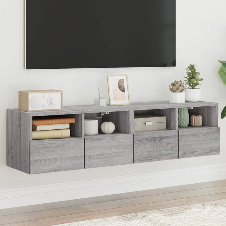 Väggmonterad Tv-Bänk 2 St 60X30X30Cm Konstruerat Trä