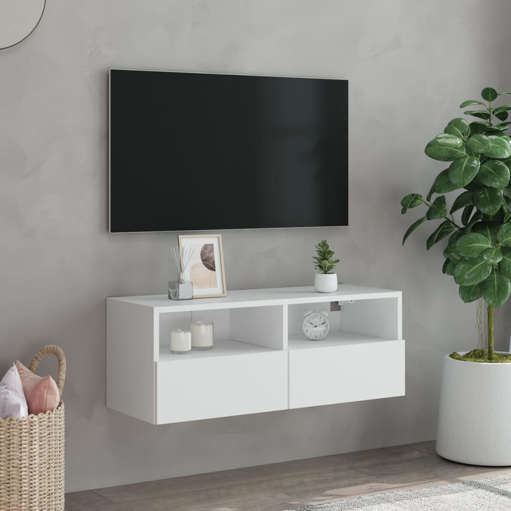 Väggmonterad Tv-Bänk 80X30X30 Cm Konstruerat Trä