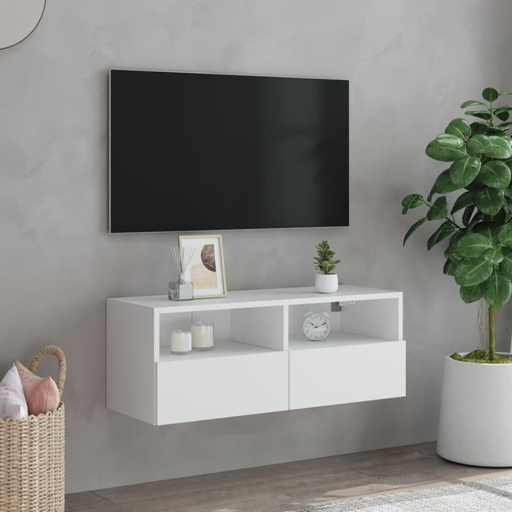 Väggmonterad Tv-Bänk 80X30X30 Cm Konstruerat Trä