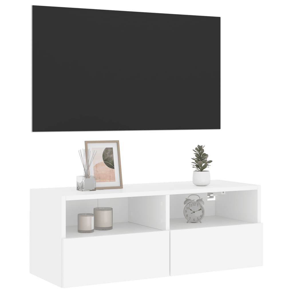 Väggmonterad Tv-Bänk 80X30X30 Cm Konstruerat Trä