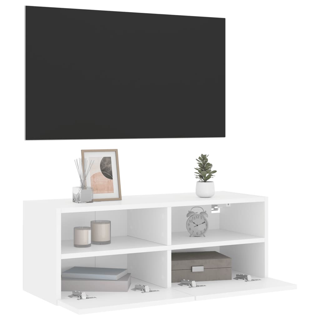 Väggmonterad Tv-Bänk 80X30X30 Cm Konstruerat Trä