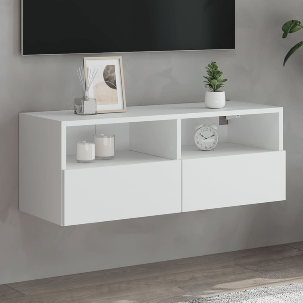 Väggmonterad Tv-Bänk 80X30X30 Cm Konstruerat Trä