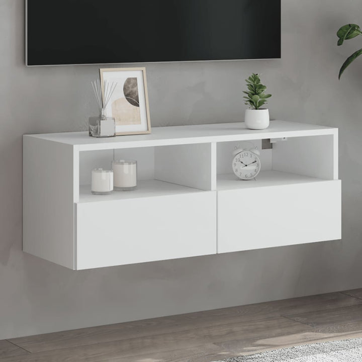 Väggmonterad Tv-Bänk 80X30X30 Cm Konstruerat Trä