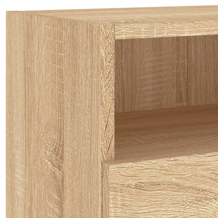 Väggmonterad Tv-Bänk 2 St Sonoma-Ek 80X30X30 Cm Konstruerat Trä