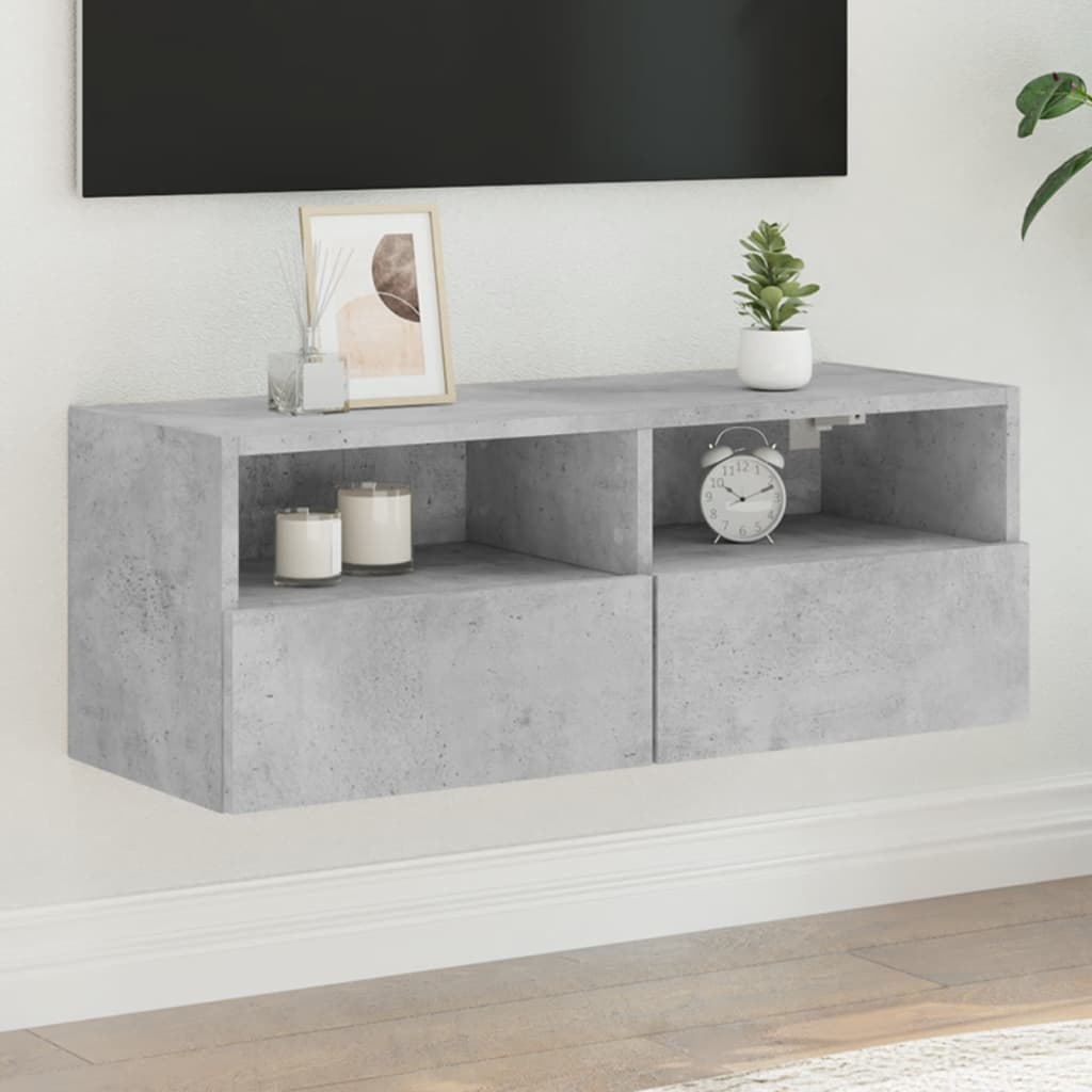 Väggmonterad Tv-Bänk 100X30X30 Cm Konstruerat Trä