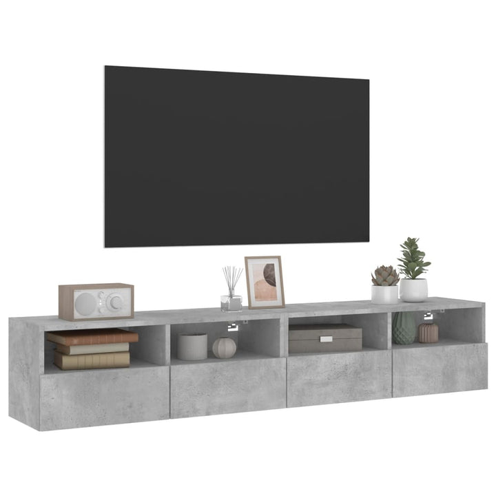 Väggmonterad Tv-Bänk 2 St 80X30X30 Cm Konstruerat Trä