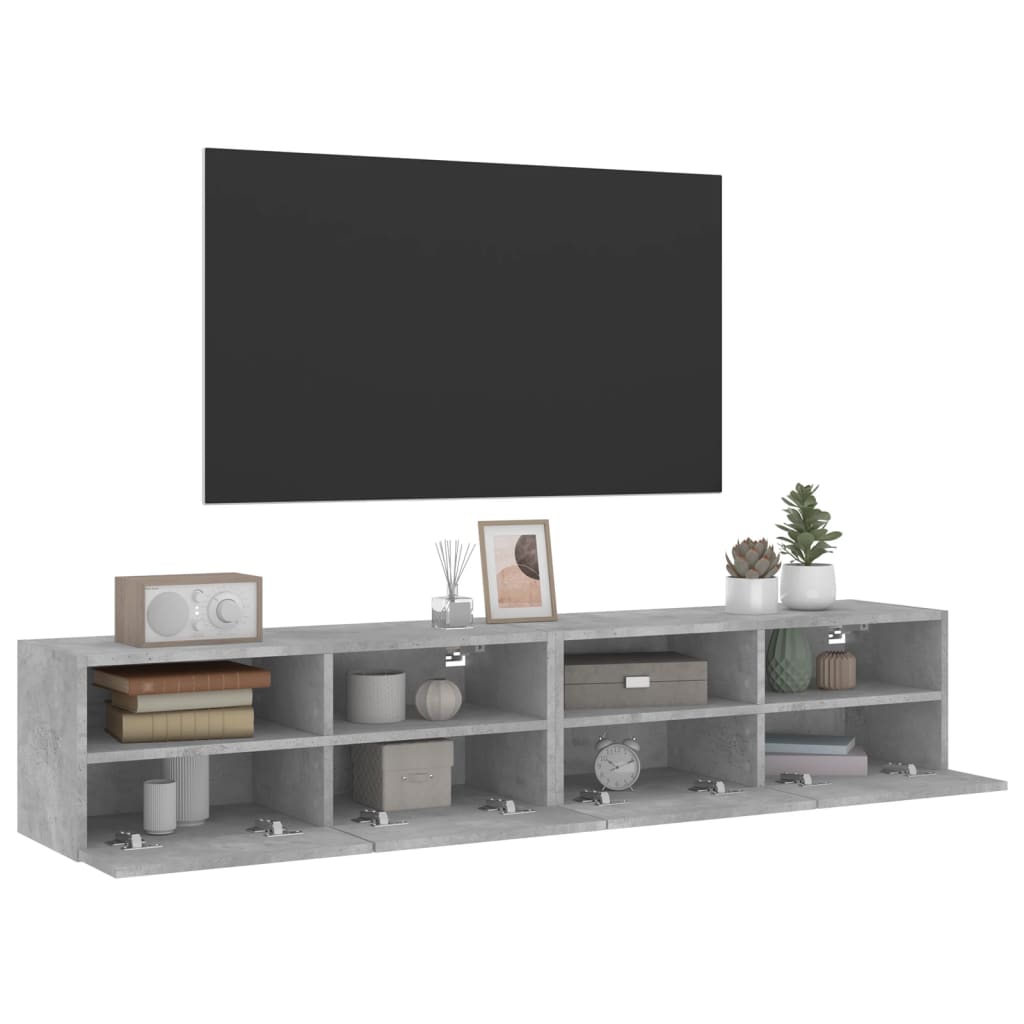 Väggmonterad Tv-Bänk 2 St 80X30X30 Cm Konstruerat Trä