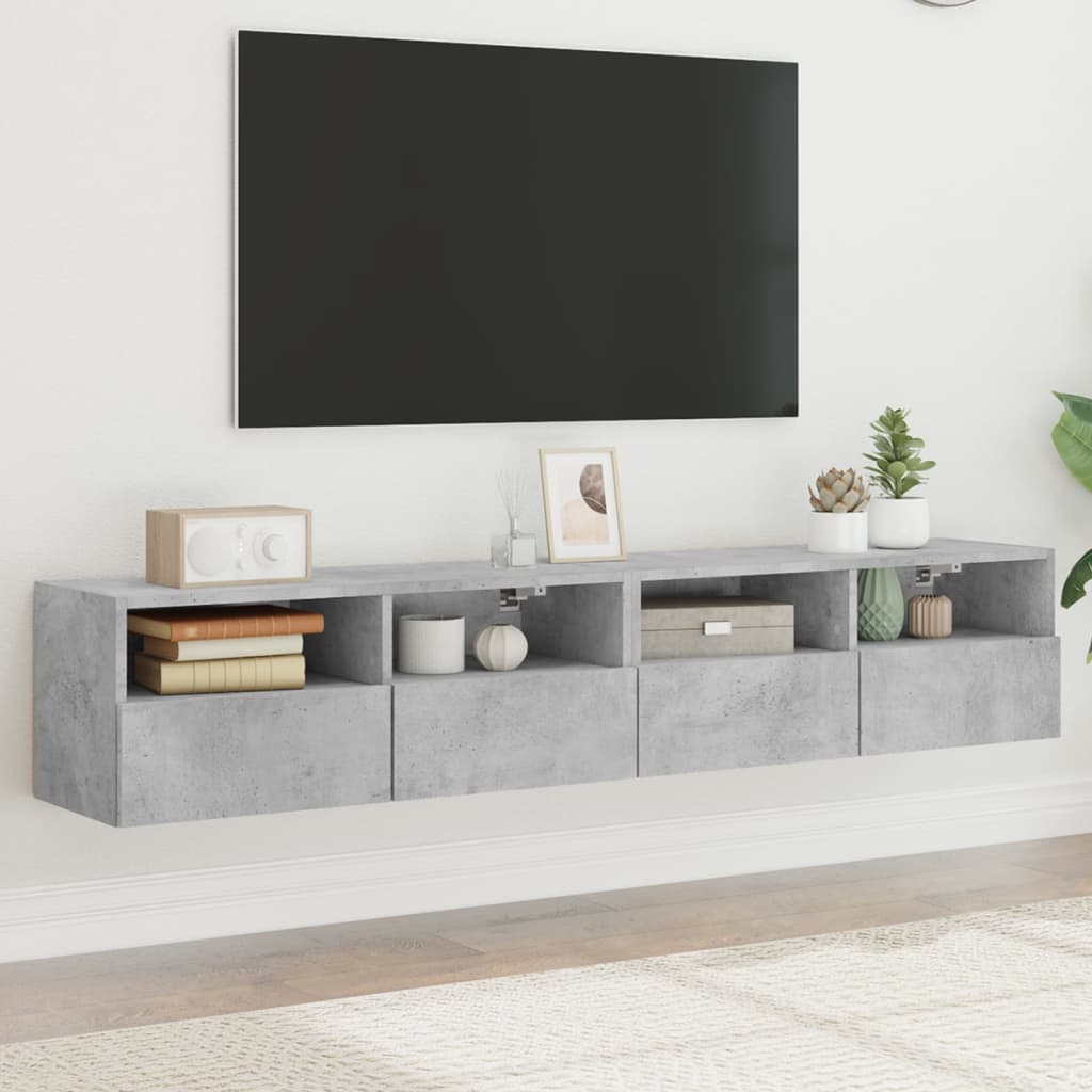 Väggmonterad Tv-Bänk 2 St 80X30X30 Cm Konstruerat Trä