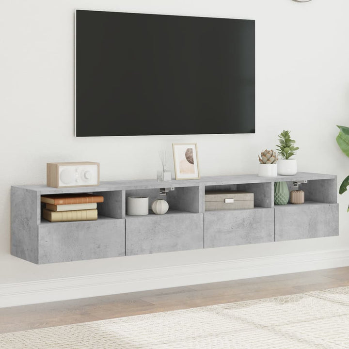 Väggmonterad Tv-Bänk 2 St 80X30X30 Cm Konstruerat Trä
