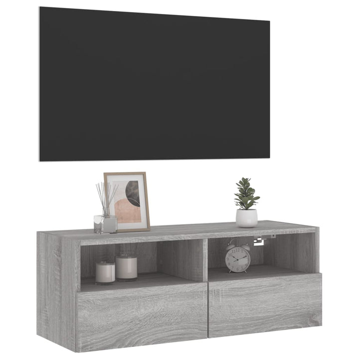 Väggmonterad Tv-Bänk 80X30X30 Cm Konstruerat Trä