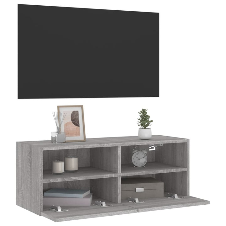 Väggmonterad Tv-Bänk 80X30X30 Cm Konstruerat Trä