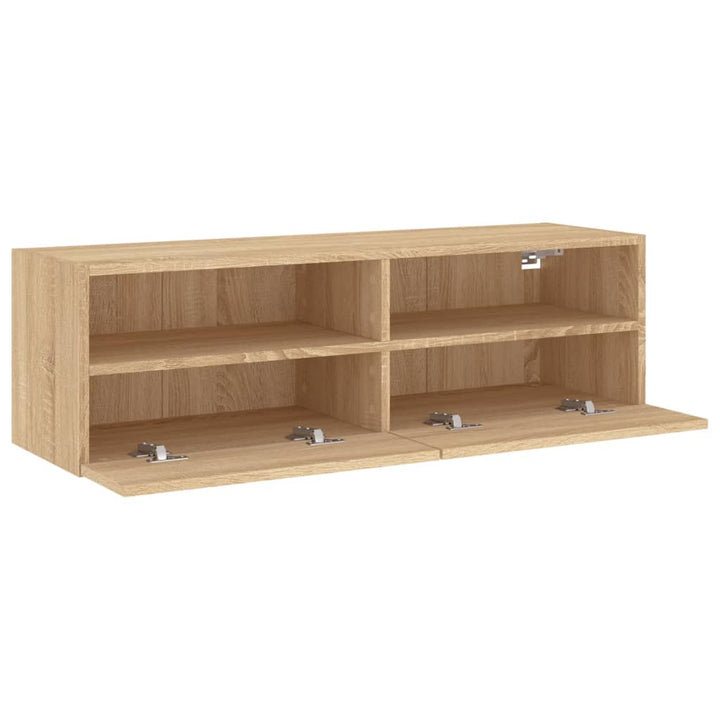 Väggmonterad Tv-Bänk Sonoma-Ek 100X30X30 Cm Konstruerat Trä