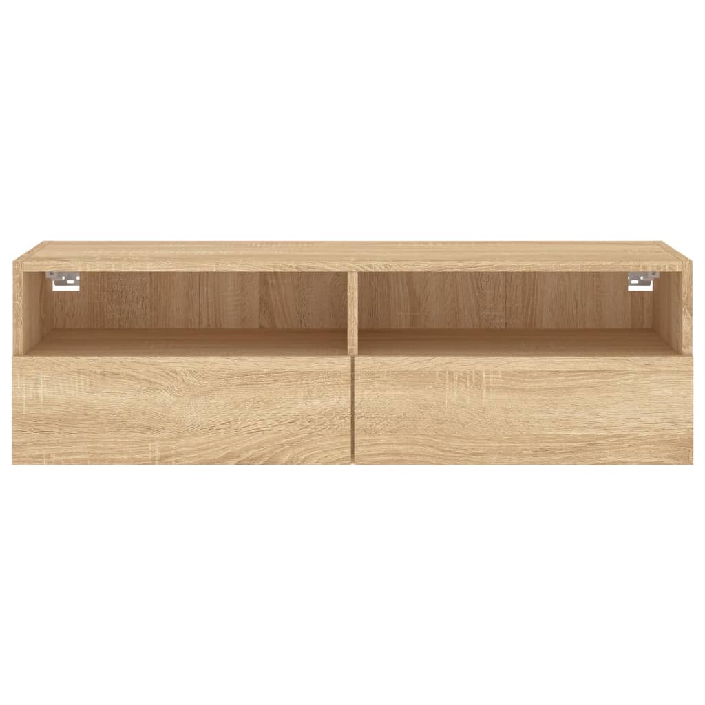 Väggmonterad Tv-Bänk Sonoma-Ek 100X30X30 Cm Konstruerat Trä