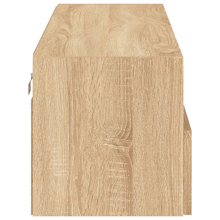 Väggmonterad Tv-Bänk Sonoma-Ek 100X30X30 Cm Konstruerat Trä