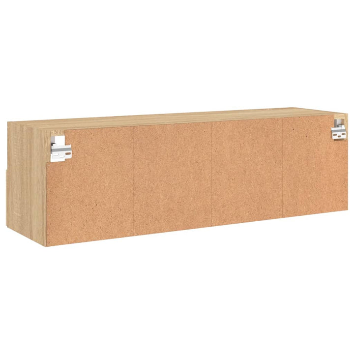 Väggmonterad Tv-Bänk Sonoma-Ek 100X30X30 Cm Konstruerat Trä