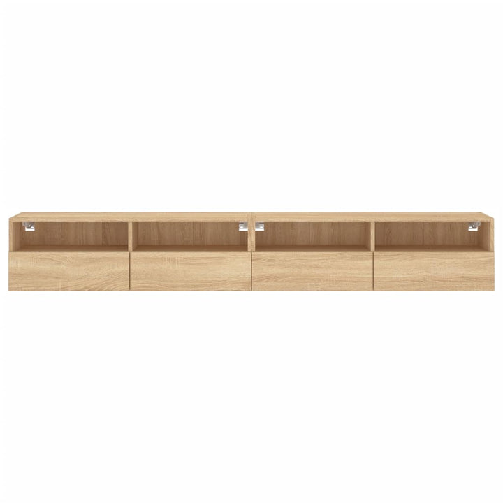 Väggmonterad Tv-Bänk 2 St Sonoma-Ek 100X30X30Cm Konstruerat Trä