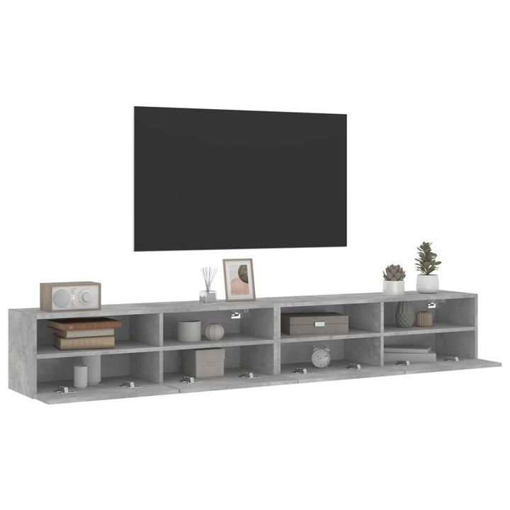 Väggmonterad Tv-Bänk 2 St 100X30X30Cm Konstruerat Trä